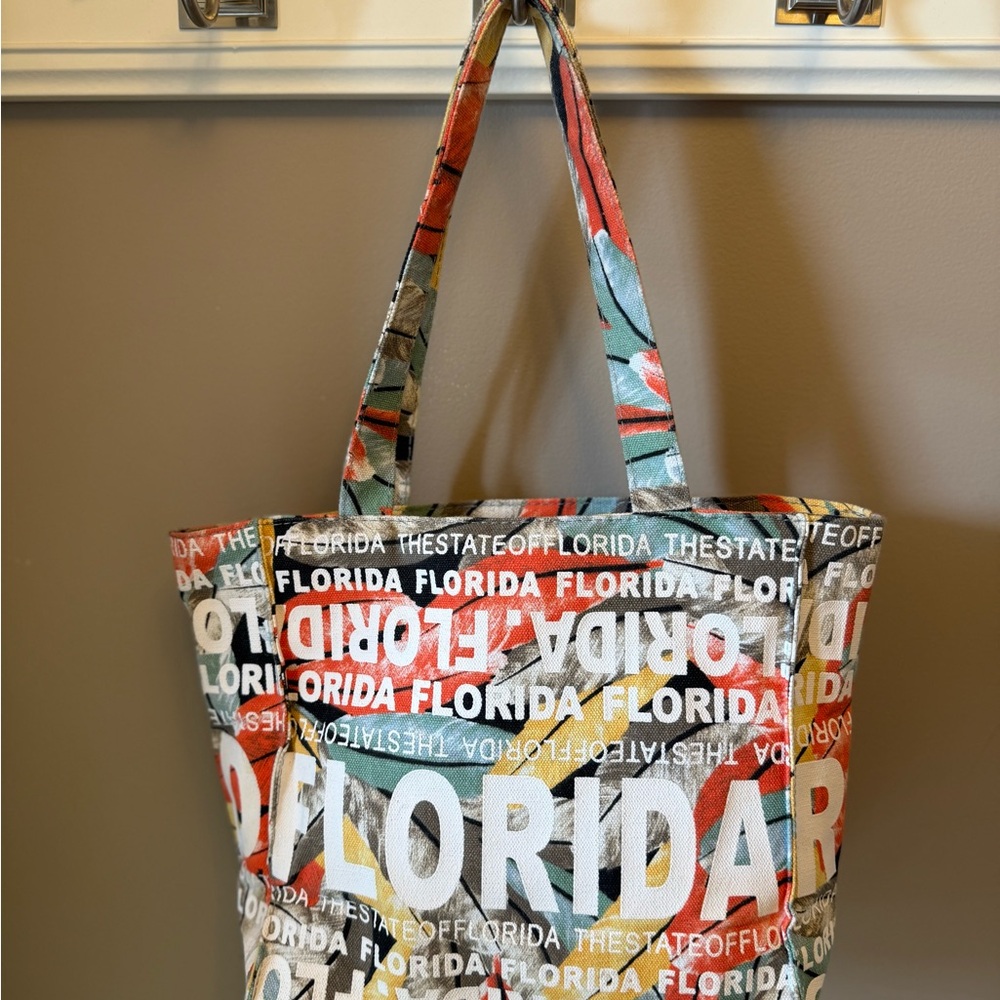 Robin Ruth Multicolor Florida Text Tote - Picture 2 of 5